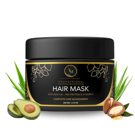 VEGAN HAIR MASK FOR DRY , FRIZZY, COLORED &  TREATED HAIR