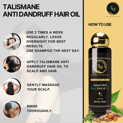 ANTIDANDRUFF HAIR OIL WITH TRIPLE HERBAL POWER