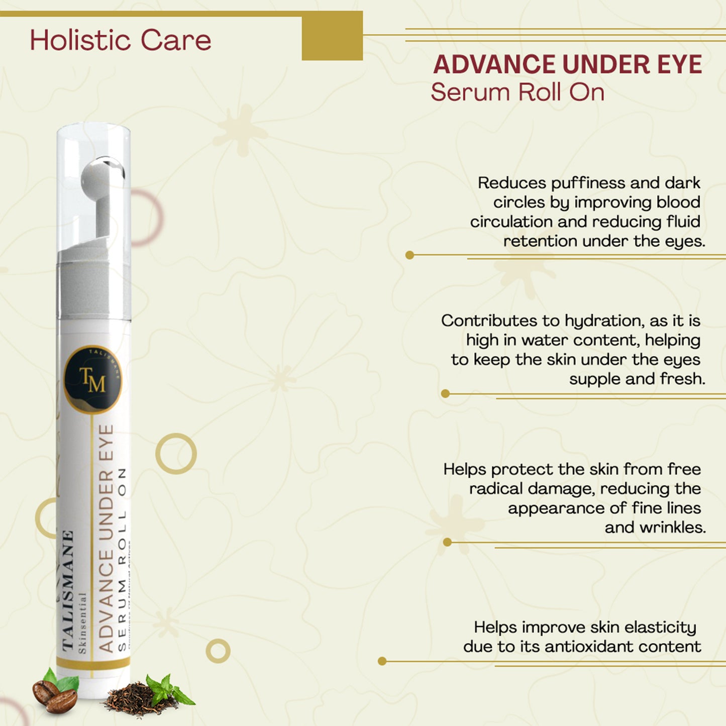 ADVANCE UNDER EYE ROLL ON SERUM (15 ml)-TALISMANE SKINSENTIAL