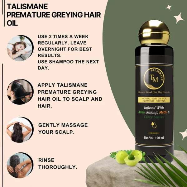 PREMATURE GREYING FIGHTER HAIR OIL (120 ML) - Image 9
