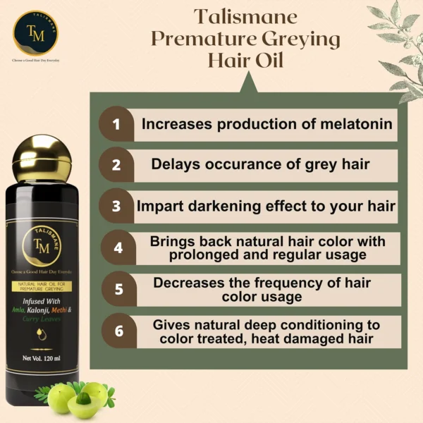 PREMATURE GREYING FIGHTER HAIR OIL (120 ML) - Image 8
