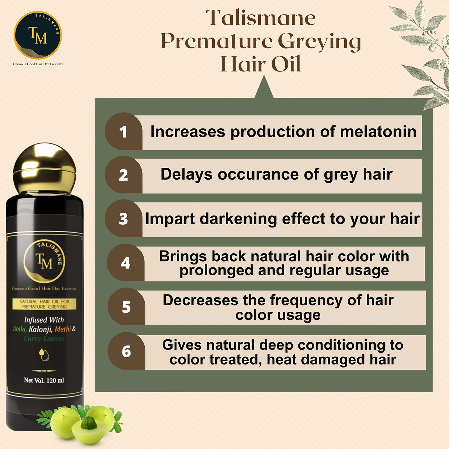 PREMATURE GREYING FIGHTER HAIR OIL (120 ML) - Image 8