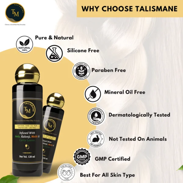 PREMATURE GREYING FIGHTER HAIR OIL (120 ML) - Image 6