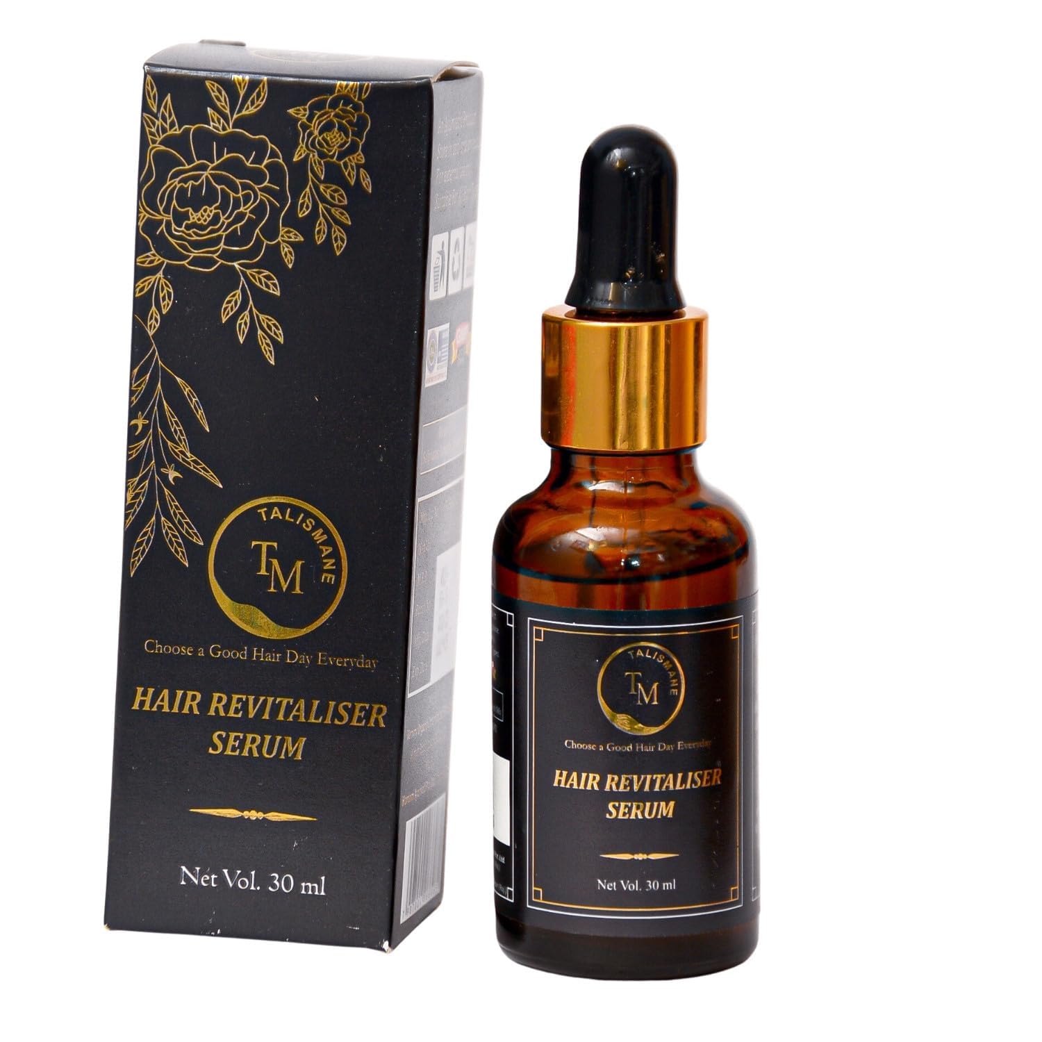 TALISMANE Professional Hair Revitaliser Serum (30ml) – Smoothens with Argan, Jojoba, Rosemary, Tea Tree & Wheat Germ Oil, Enhances Shine, Protects Dry, Frizzy Hair & Promotes Healthy Hair Growth