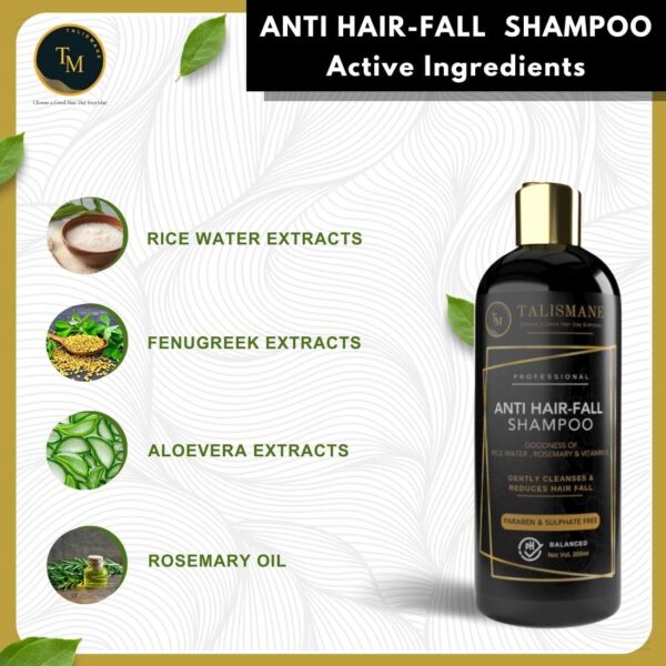 TALISMANE PROFESSIONAL ANTI HAIRFALL SHAMPOO (200ml) - Image 4