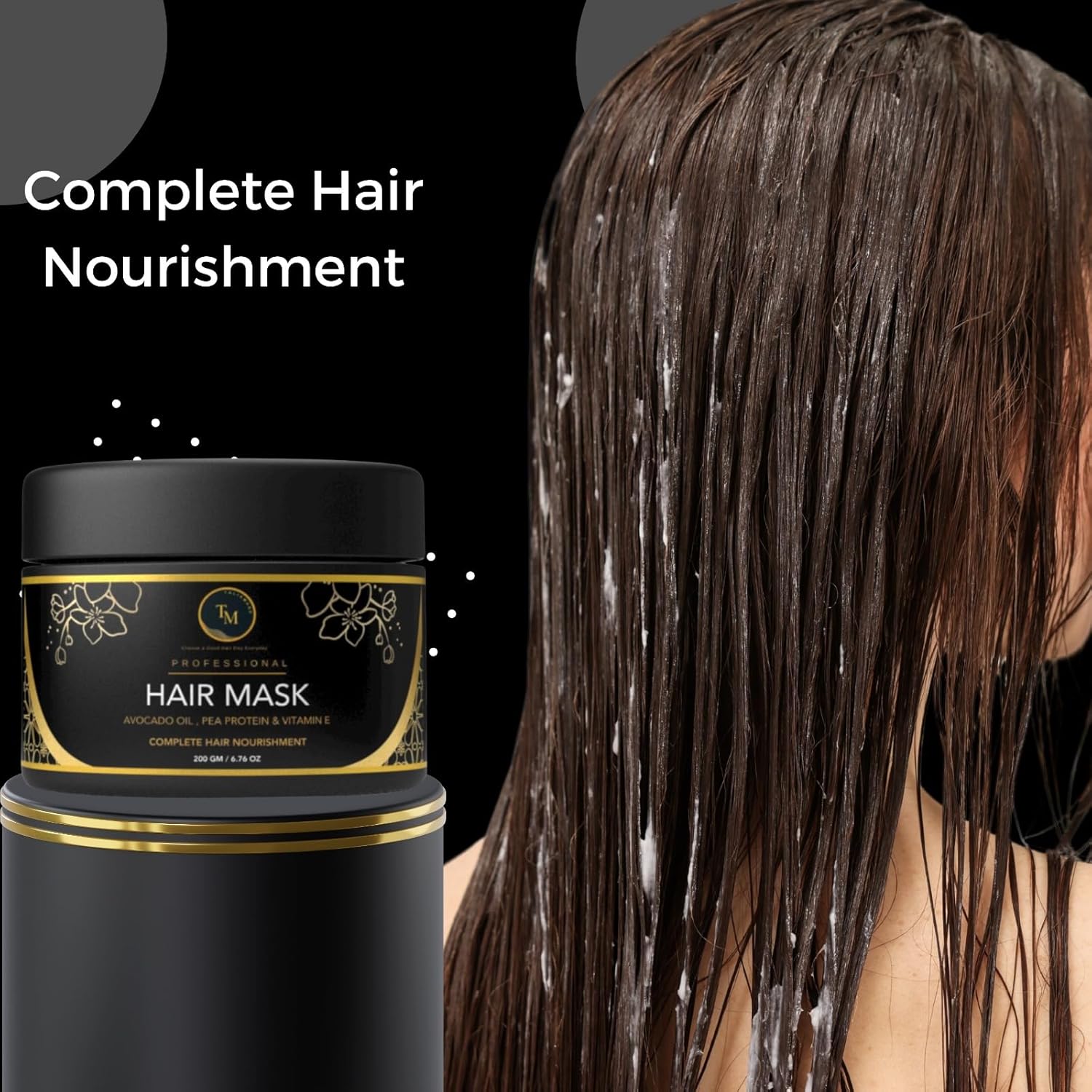 TALISMANE Professional Hair Mask (200 gm)- with Avocado, Pea Protein, Aloe Vera, Vitamin E for Nourishing, Hydrating Hair Treatment for Dry & Damaged Hair, Promotes Hair Growth for Men & Women - Image 3