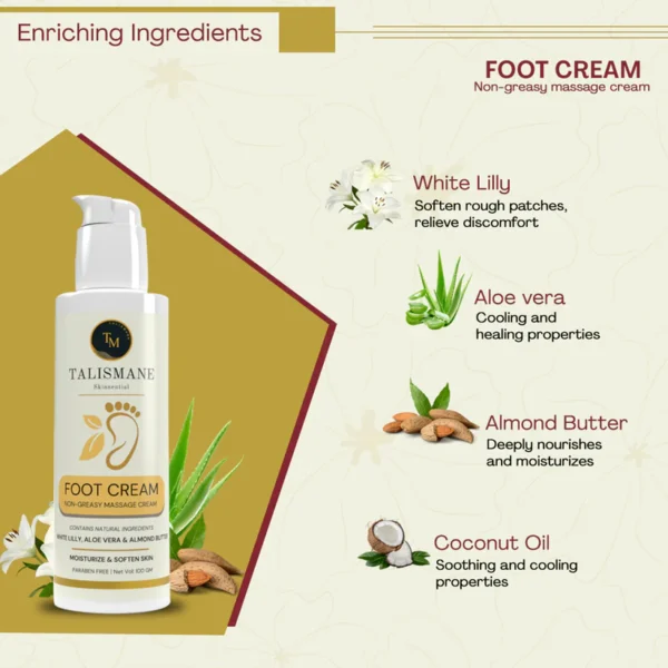MOISTURISING FOOT CREAM (100 gm)- TALISMANE SKINSENTIAL - Image 5
