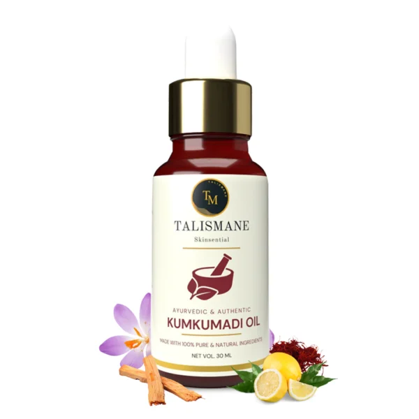KUMKUMADI AYURVEDIC OIL (30 ml)- TALISMANE SKINSENTIAL - Image 3