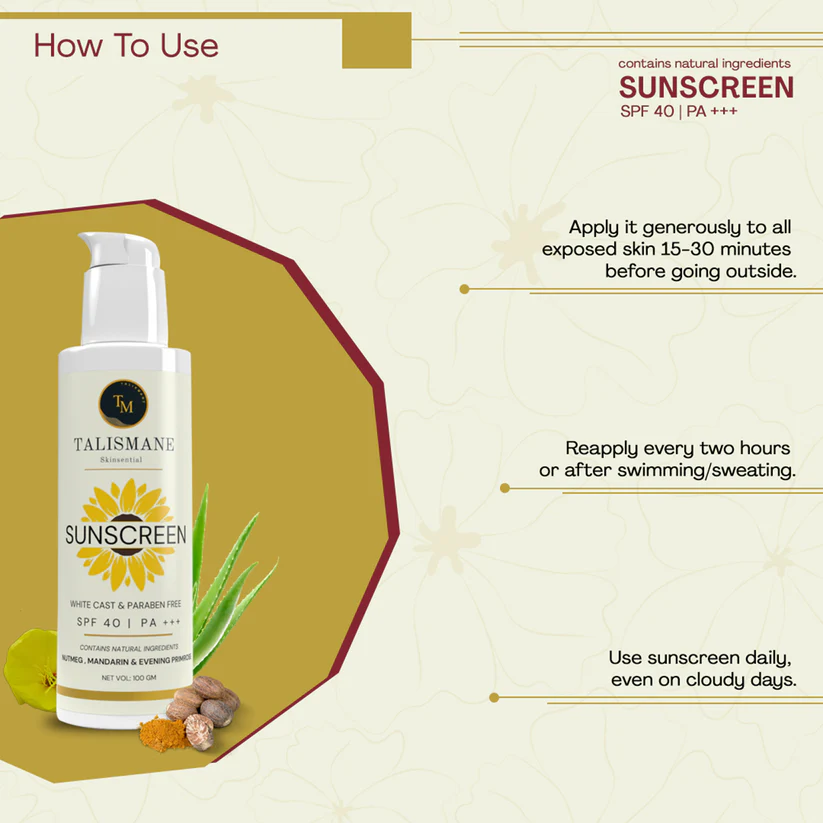 MOISTURISING SUNSCREEN LOTION SPF 40 PA+++ (100 gm)- TALISMANE SKINSENTIAL - Image 3
