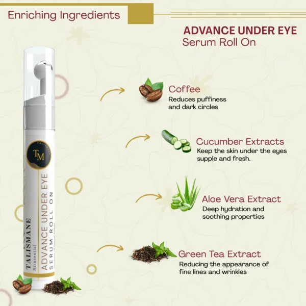 ADVANCE UNDER EYE ROLL ON SERUM (15 ml)-TALISMANE SKINSENTIAL - Image 5